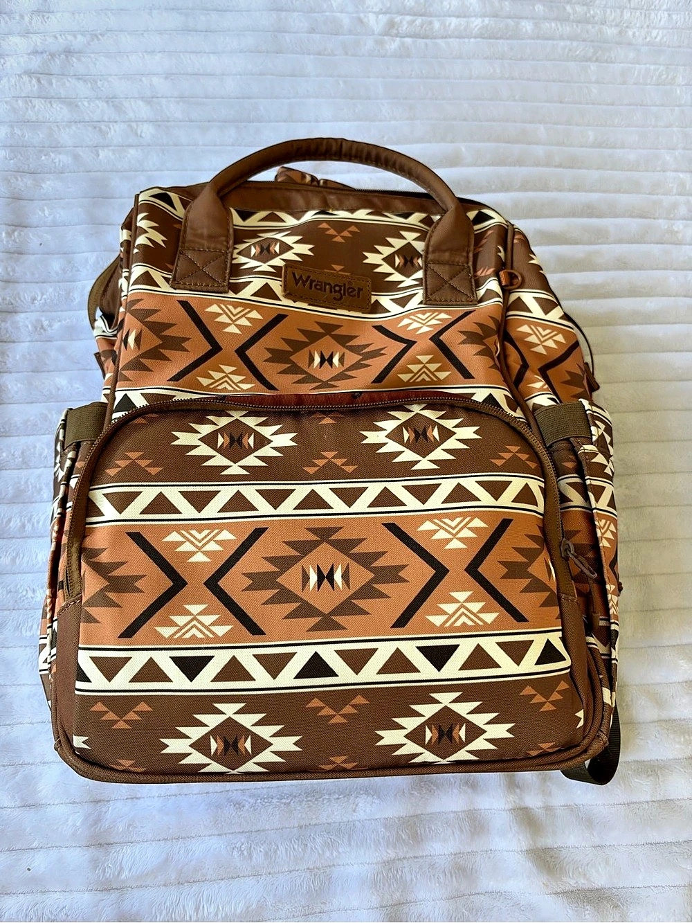 Wrangler Aztec Printed Callie Backpack Brown & Orange
